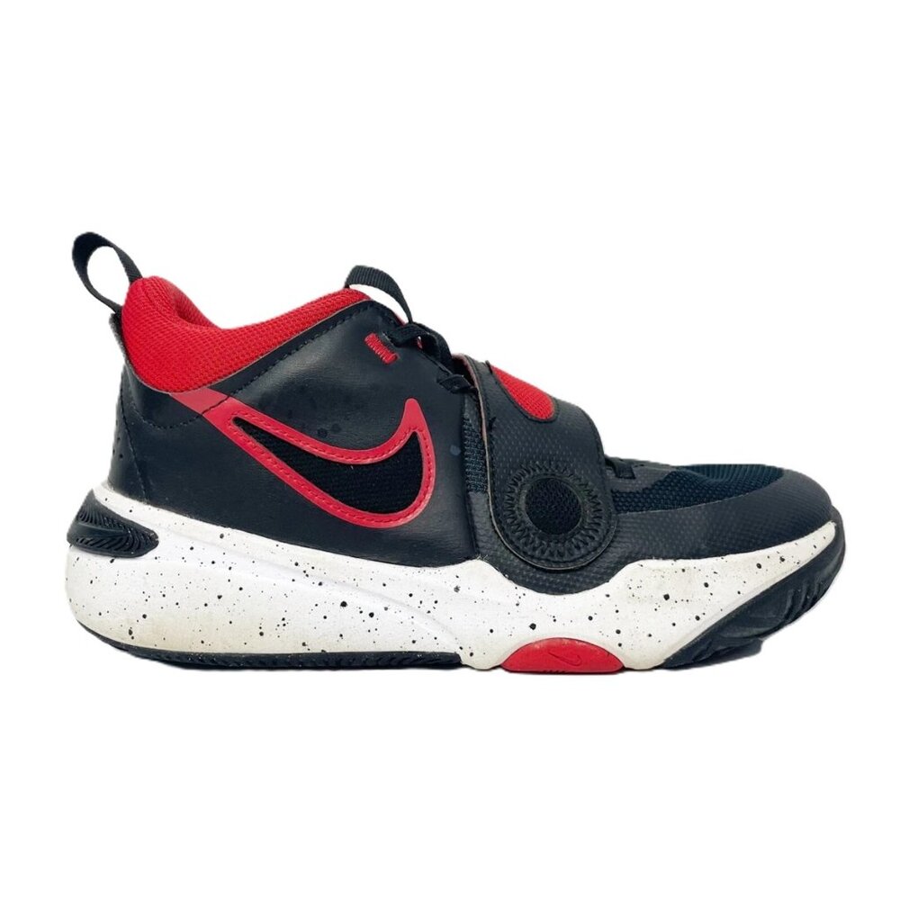 Nike Team Hustle D 11 Youth Sneakers Size 2.5Y Black Red DV8994-003